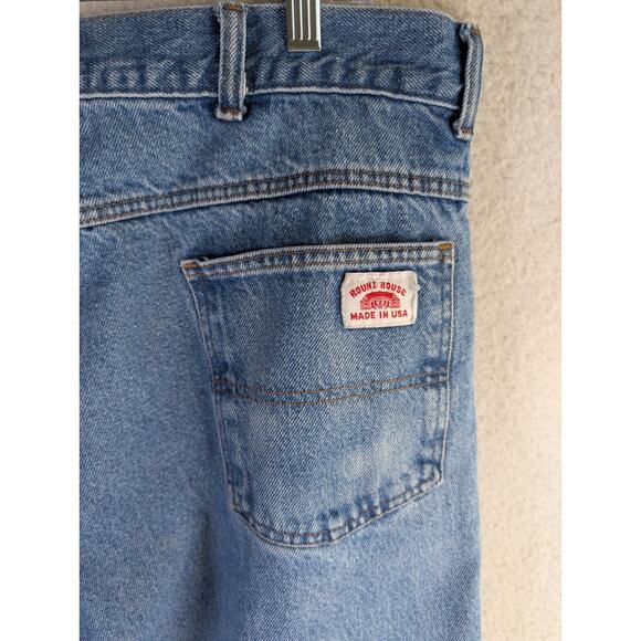 Vintage Round House Jeans Mens 40x30 Blue Straight Leg Medium Wash READ - Picture 16 of 16